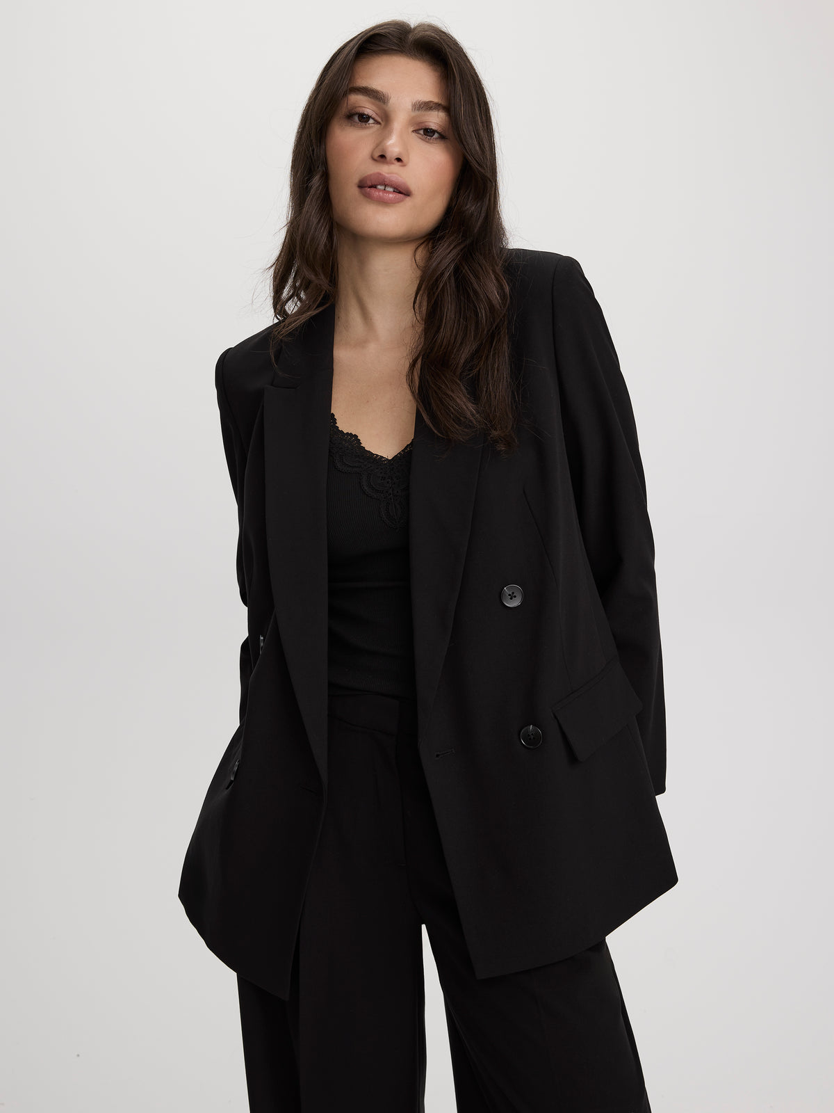 Black Double-Breasted Blazer - The Timeless