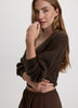 Long-Sleeve V-Neck Wrap Sweater