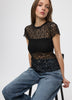 Short-Sleeve Lace Top