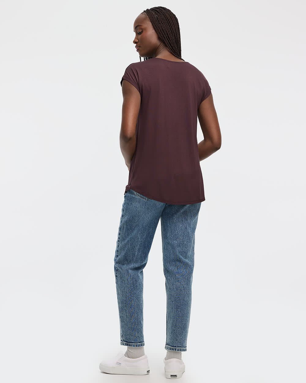 Extended-Sleeve V-Neck Tunic