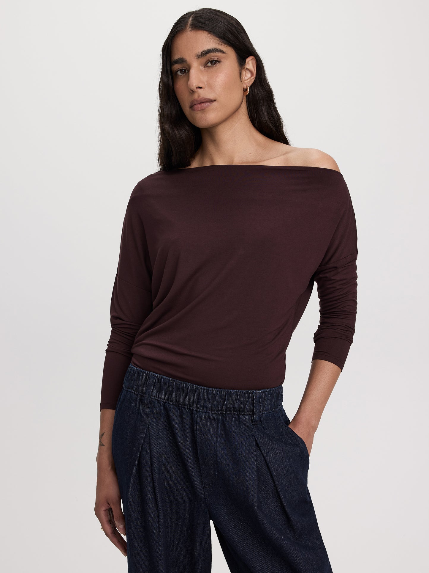 Long-Sleeve Off-the-Shoulder Top