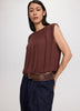 Crew-Neck Tank with Bubble Hem