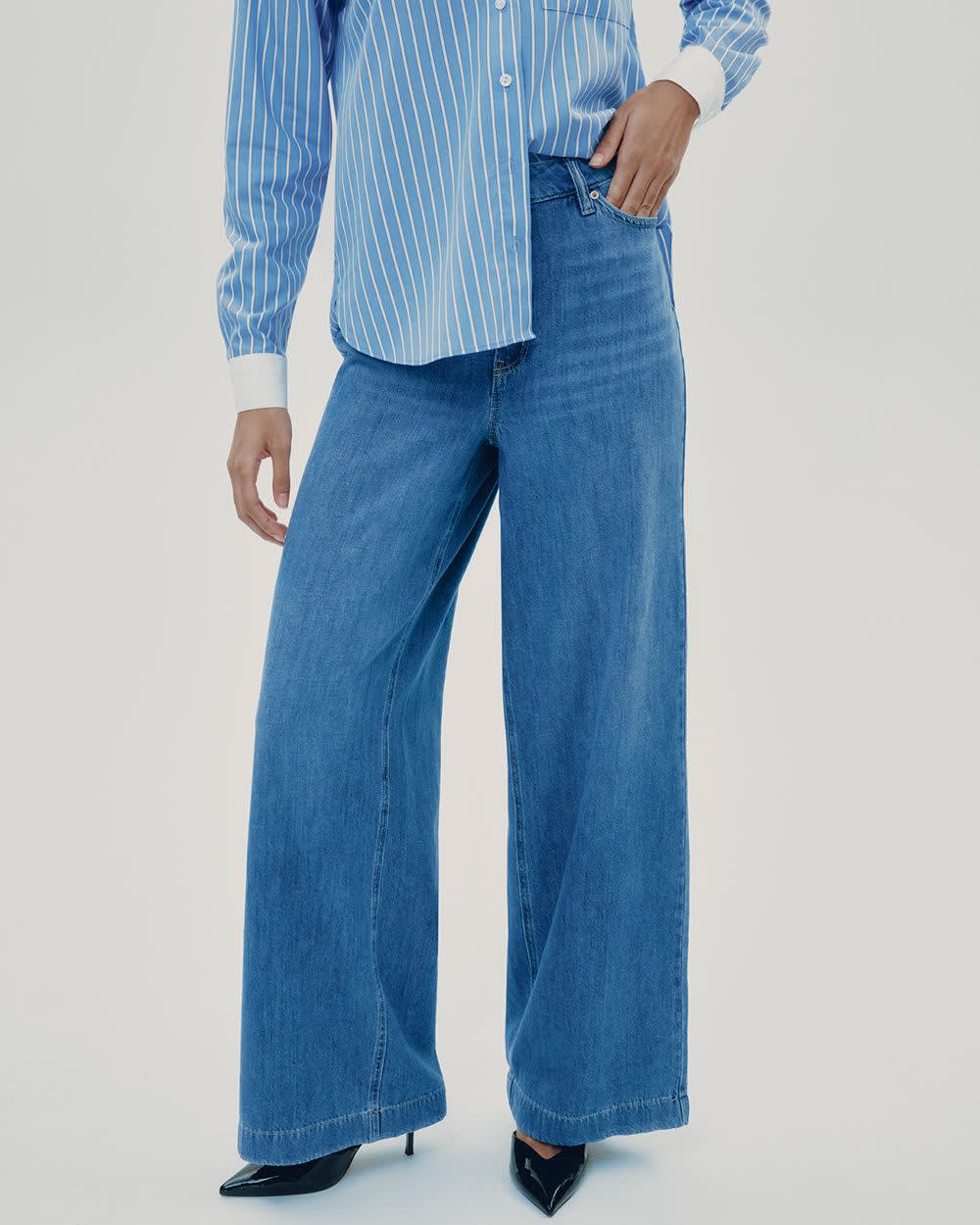 Wide-Leg High-Rise Jean
