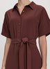 Short-Sleeve Midi Shirtdress