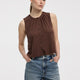 Buttoned-Down Crew-Neck Tank