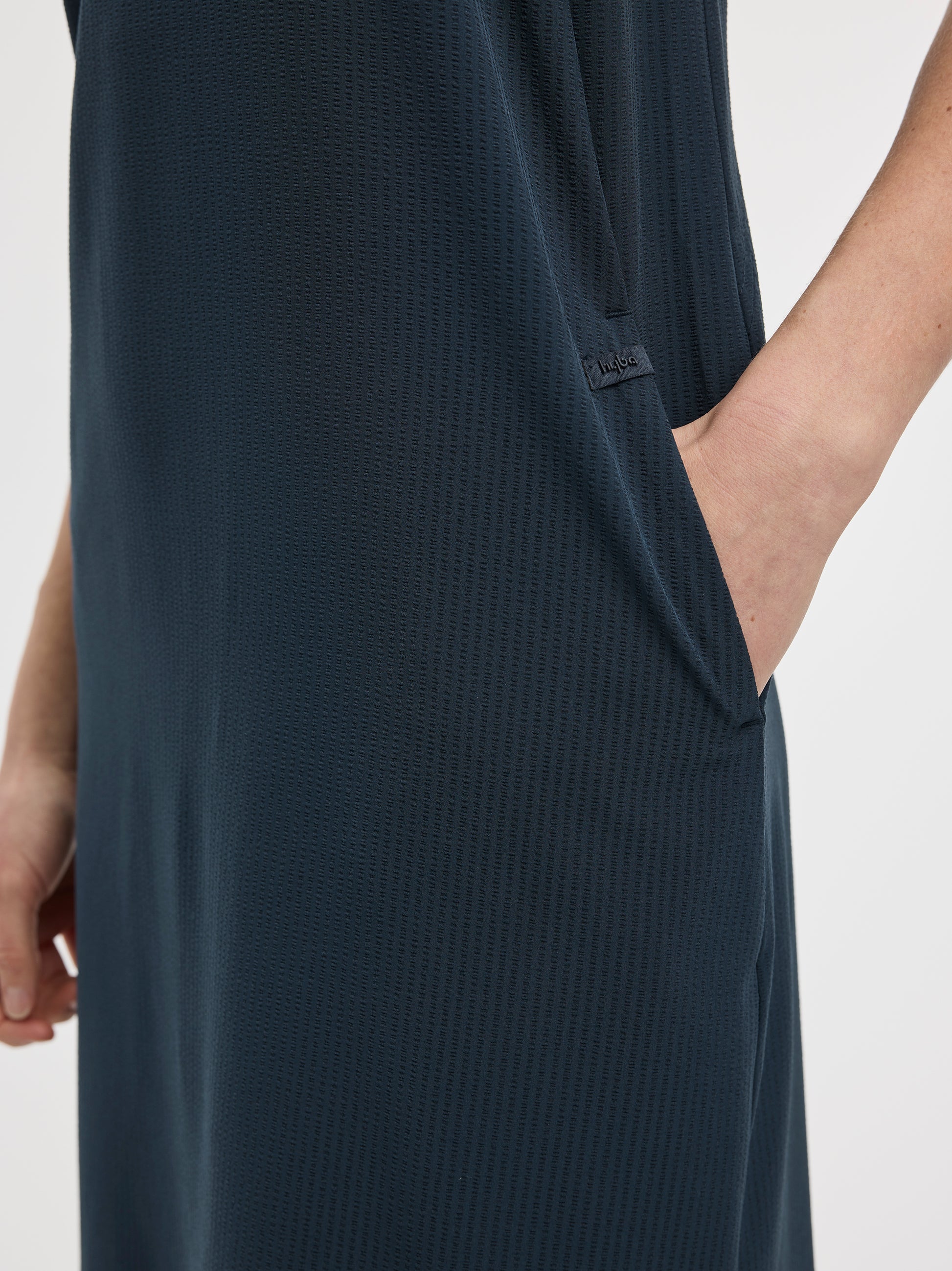 Sleeveless Textured Midi Dress - Hyba