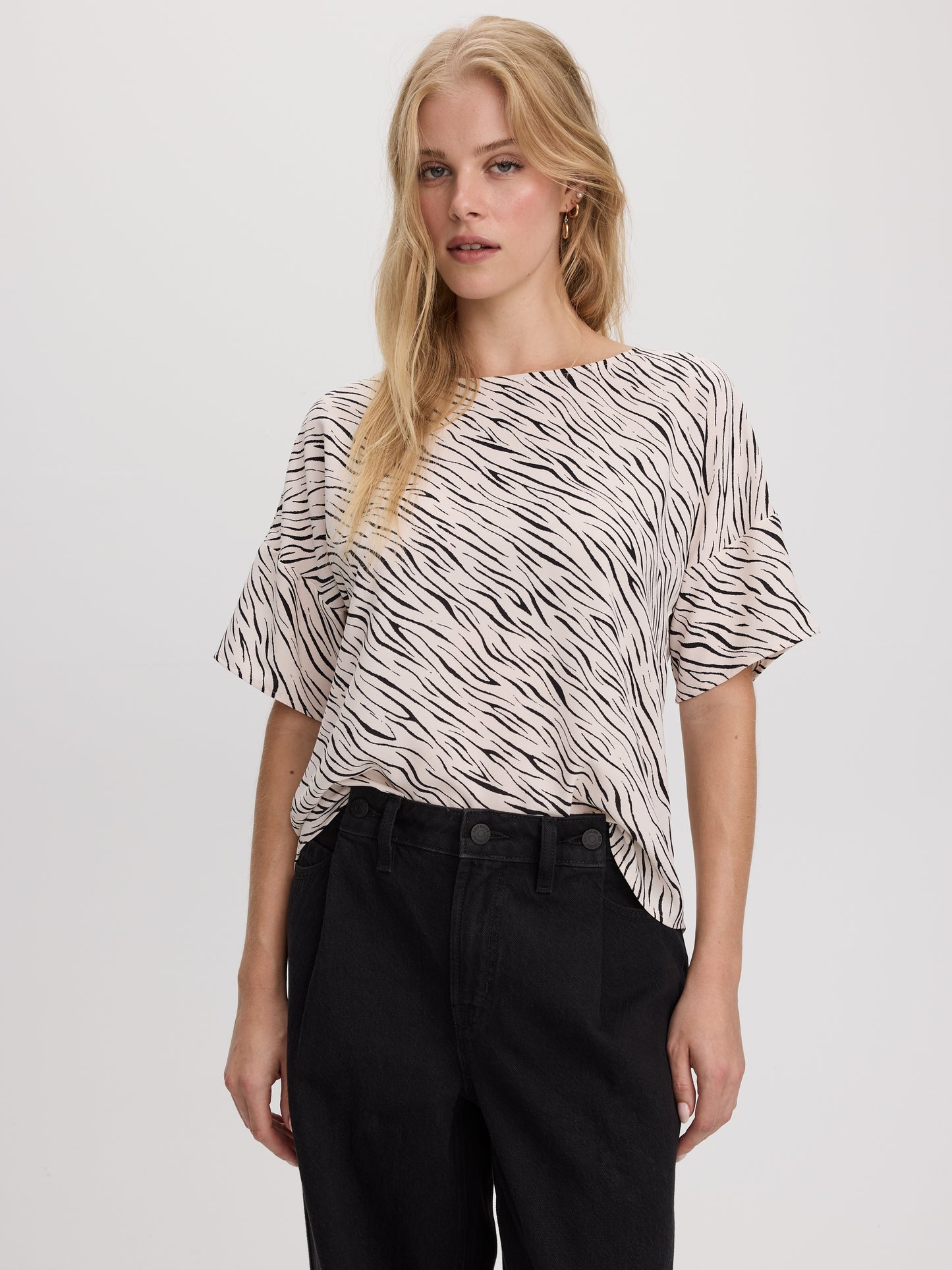 Crew-Neck T-Shirt Blouse