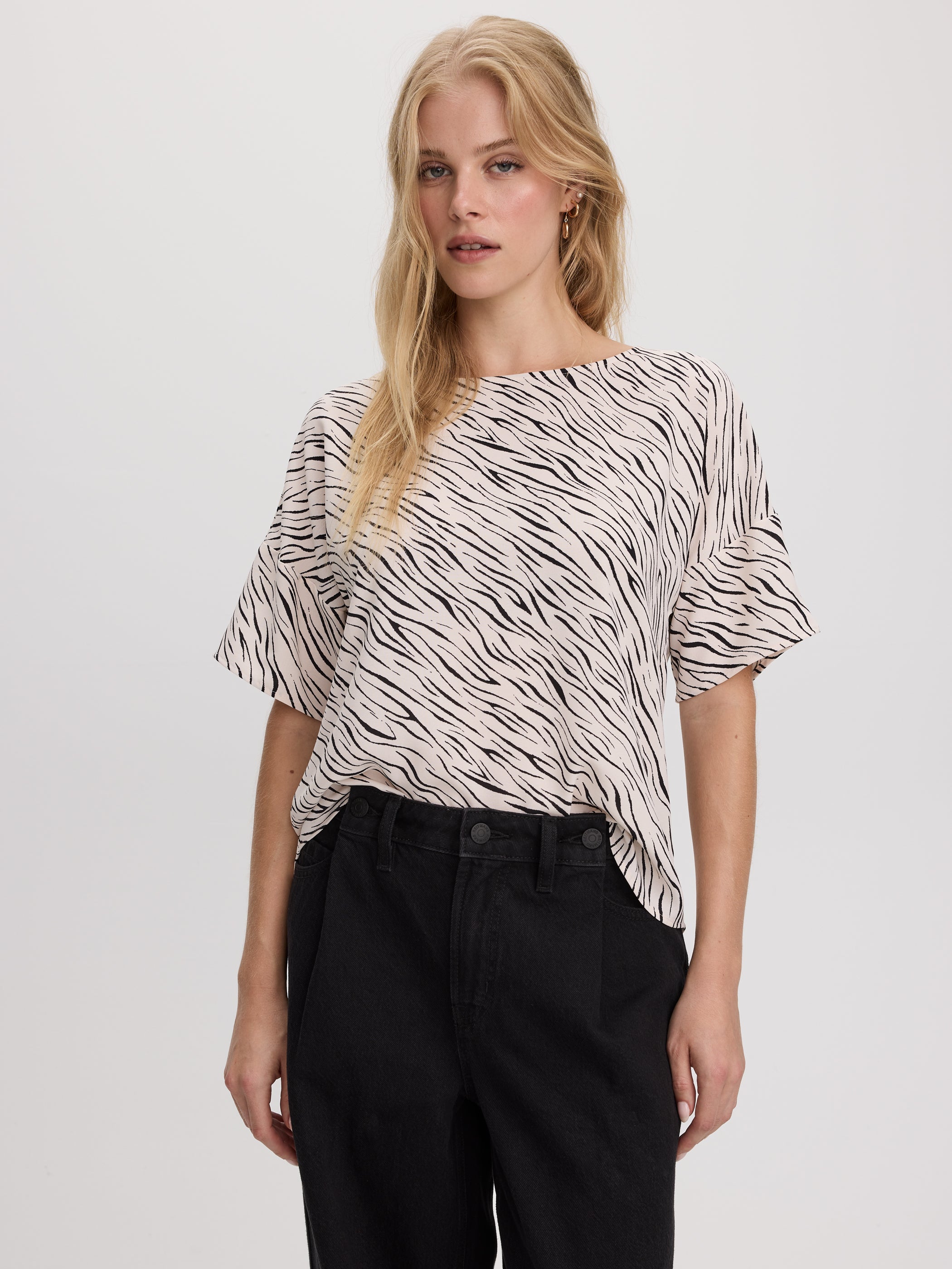 Crew-Neck T-Shirt Blouse
