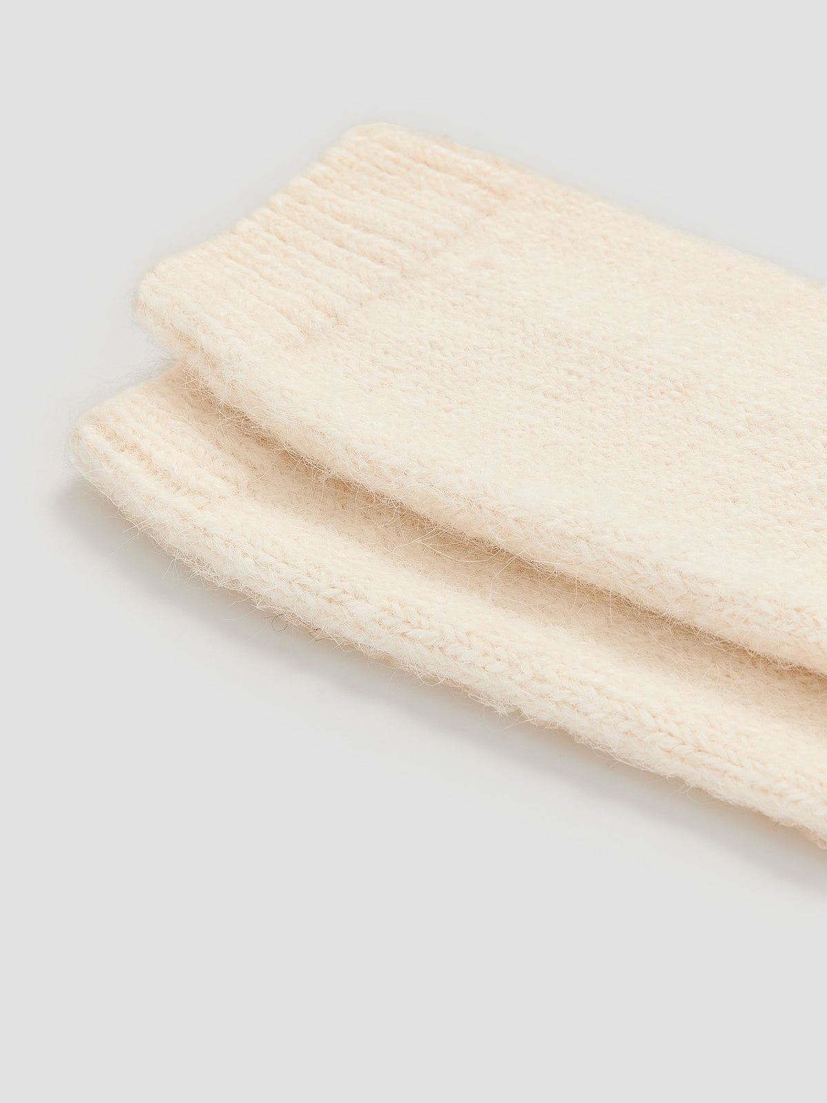 Hairy-Knit Crew Socks