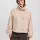 Mock-Neck Bouclé Coat