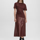 Faux Leather Midi Skirt
