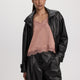 Belted Faux Leather Jacket