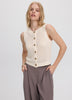 Sleeveless Crew-Neck Sweater Vest