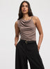 Sleeveless Top with Asymmetrical Neckline