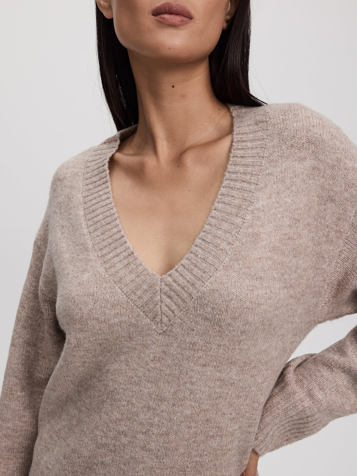 Long-Sleeve V-Neck PlushSoft Sweater