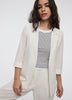 Open Linen Blazer with 3/4 Sleeves