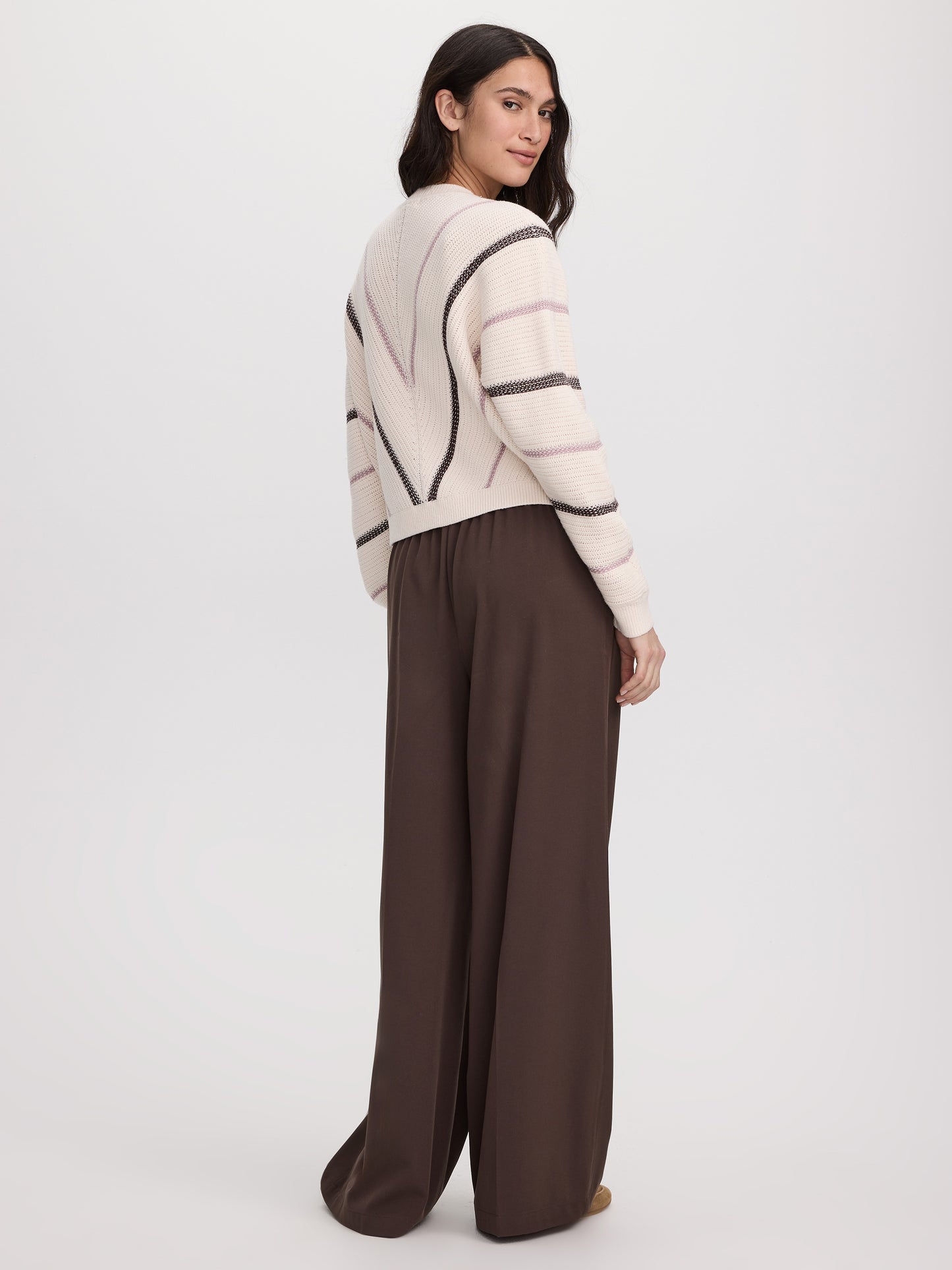 Long-Dolman-Sleeve Crew-Neck Pullover