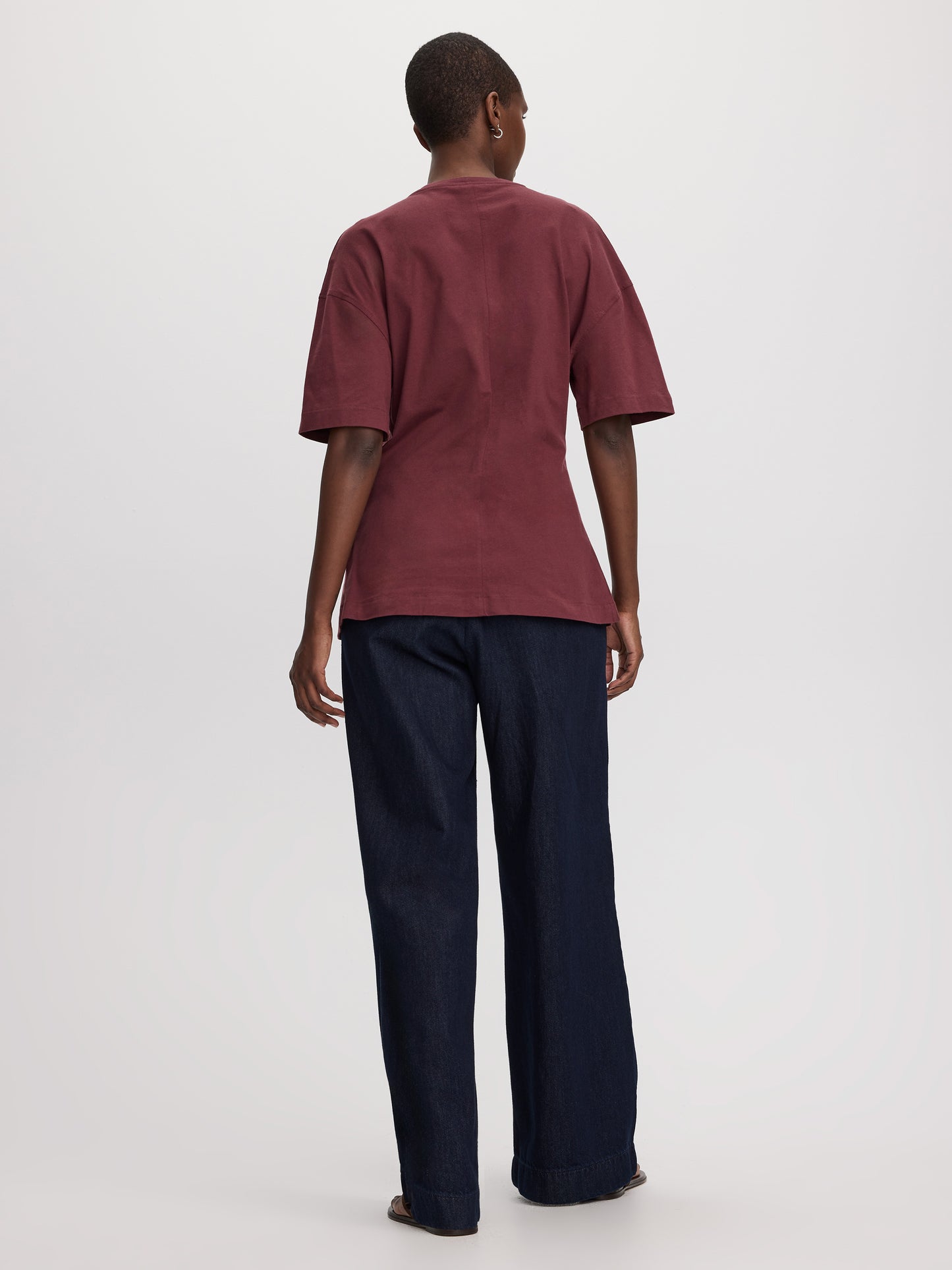 Crew-Neck T-Shirt with Metal Ring