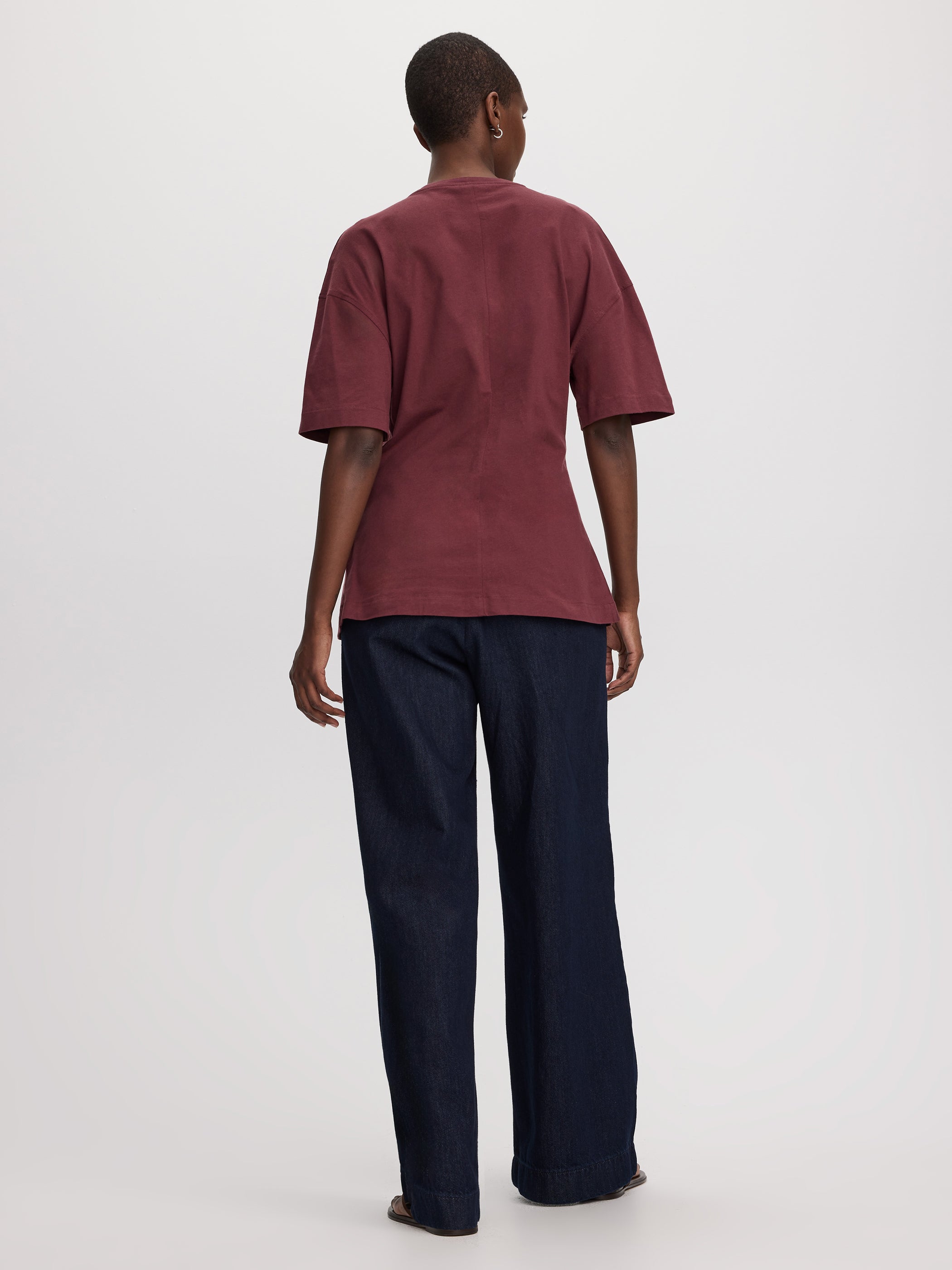 Crew-Neck T-Shirt with Metal Ring