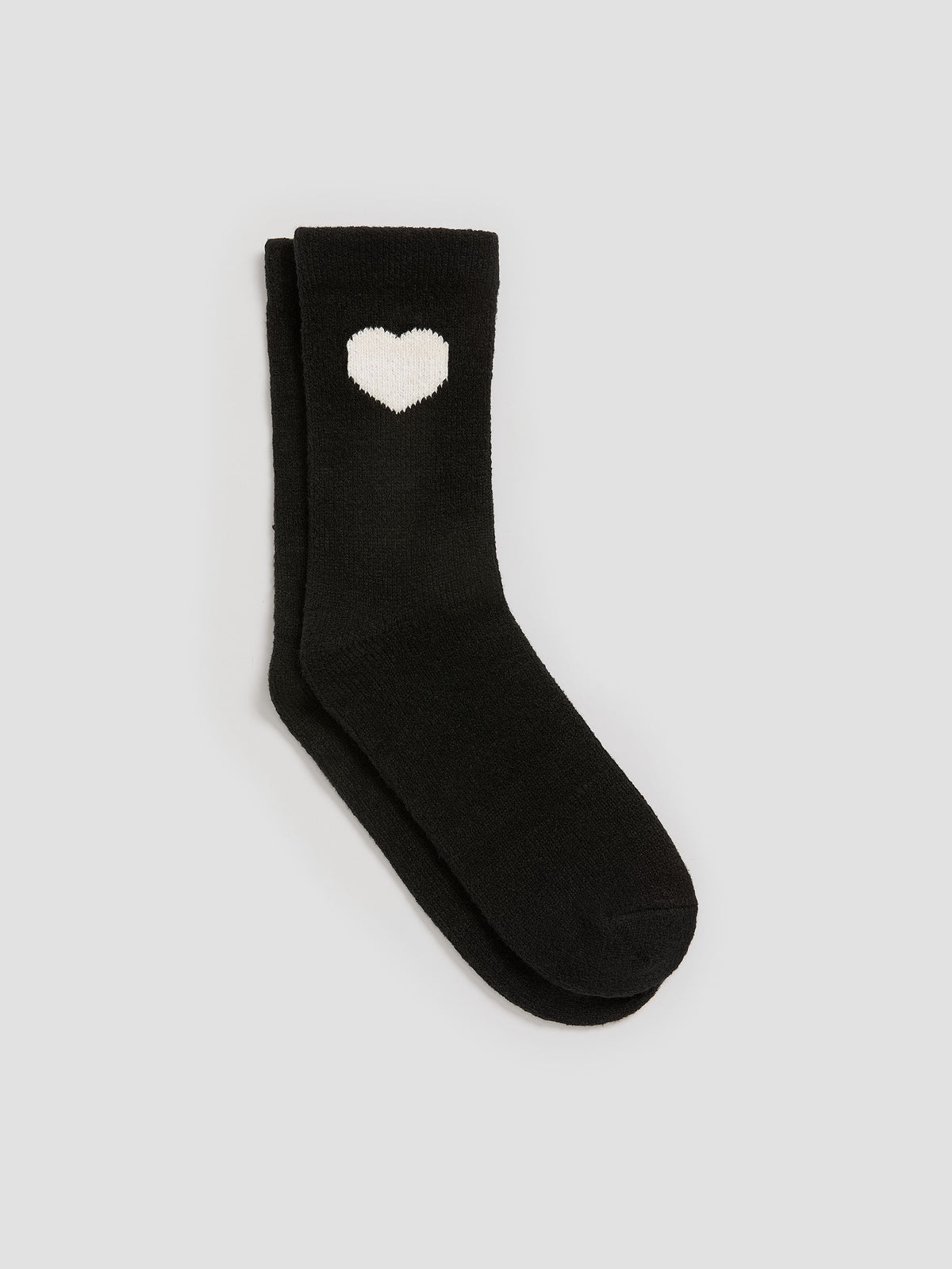 Crew Socks with Heart at Hem
