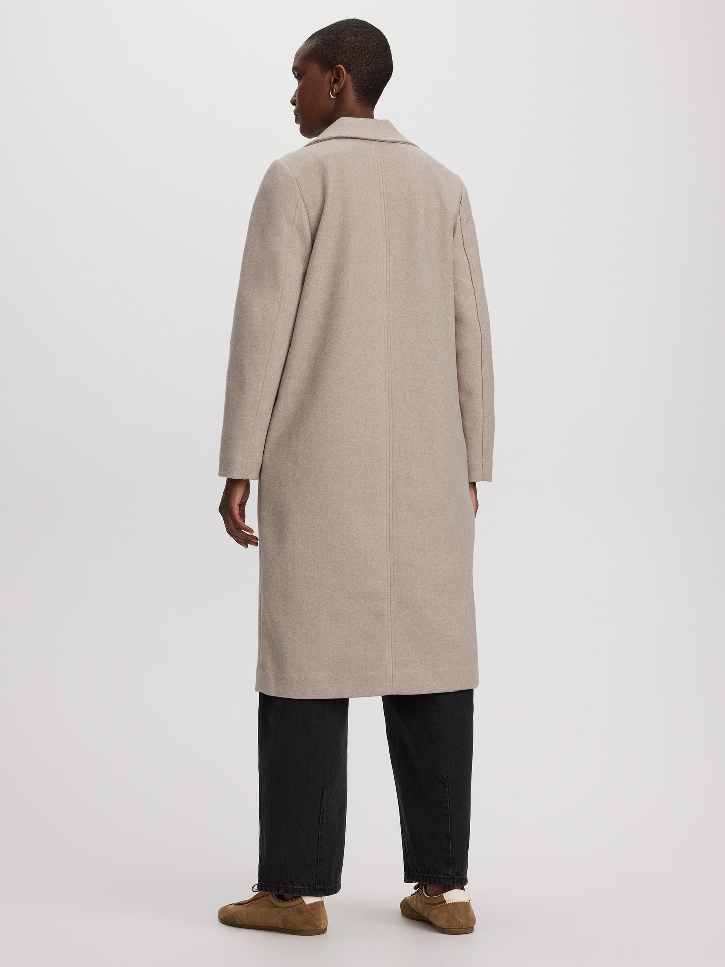 Long Wool-Blend Jacket