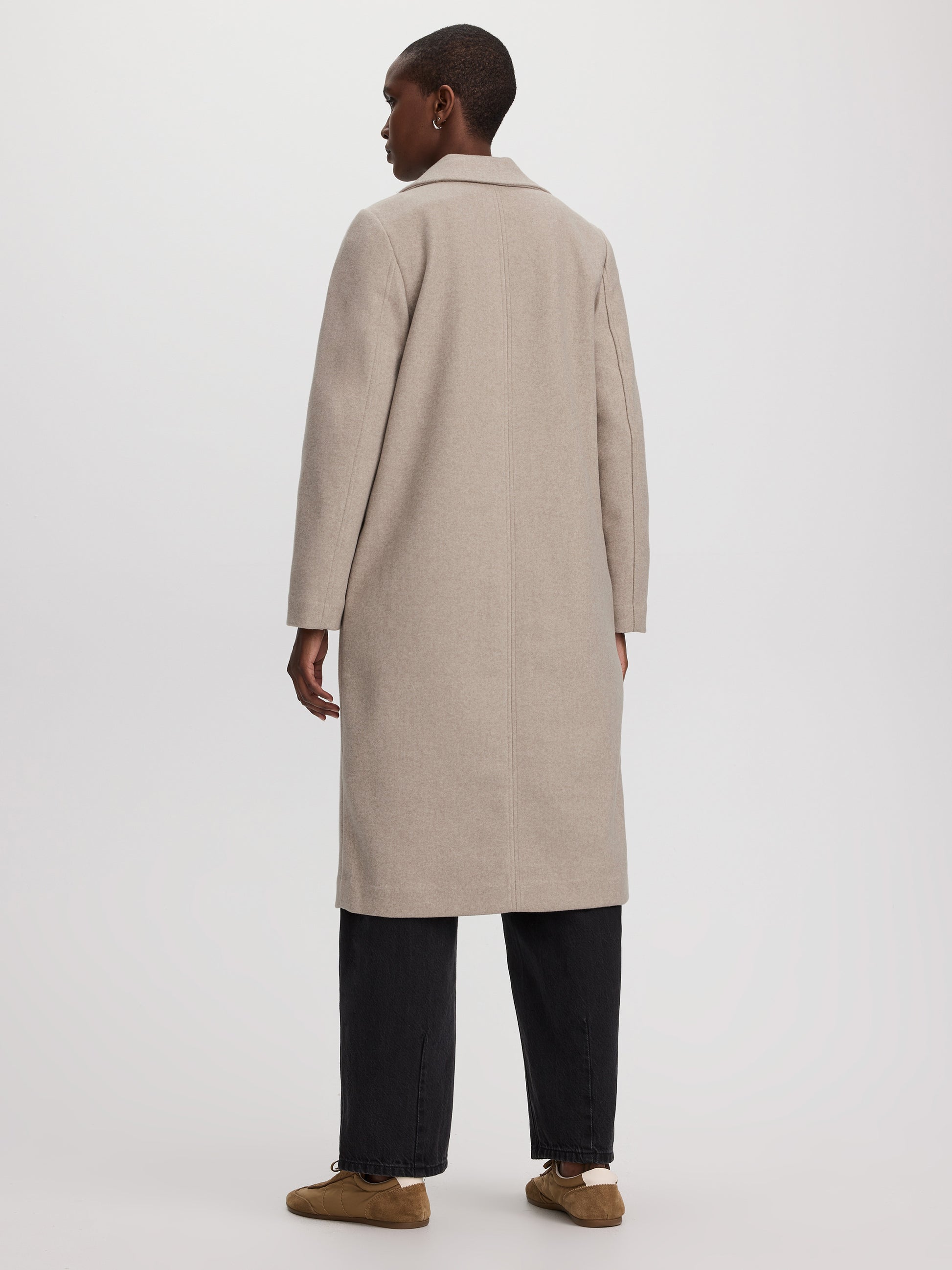 Long Wool-Blend Jacket