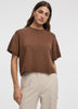 Short-Sleeve Crew-Neck Loose Sweater