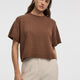 Short-Sleeve Crew-Neck Loose Sweater