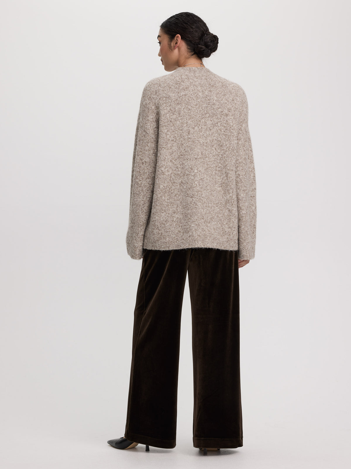 Long-Sleeve Mock-Neck Wool-Blend Sweater
