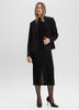 Long-Sleeve Bodycon Midi Dress with Burnout Pattern