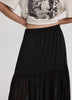Pleated-Chiffon Maxi Skirt