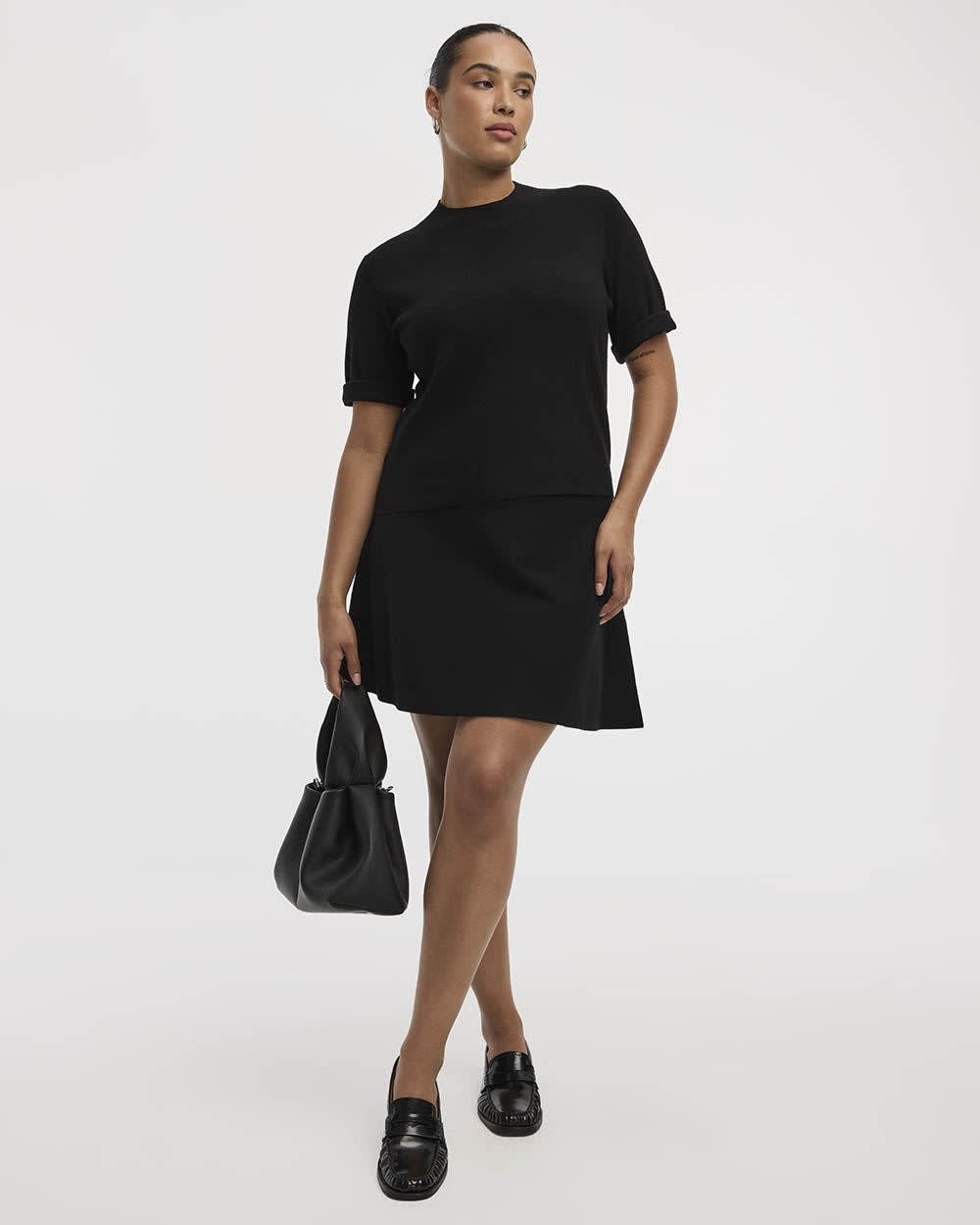 Mini jupe avec taille élastique