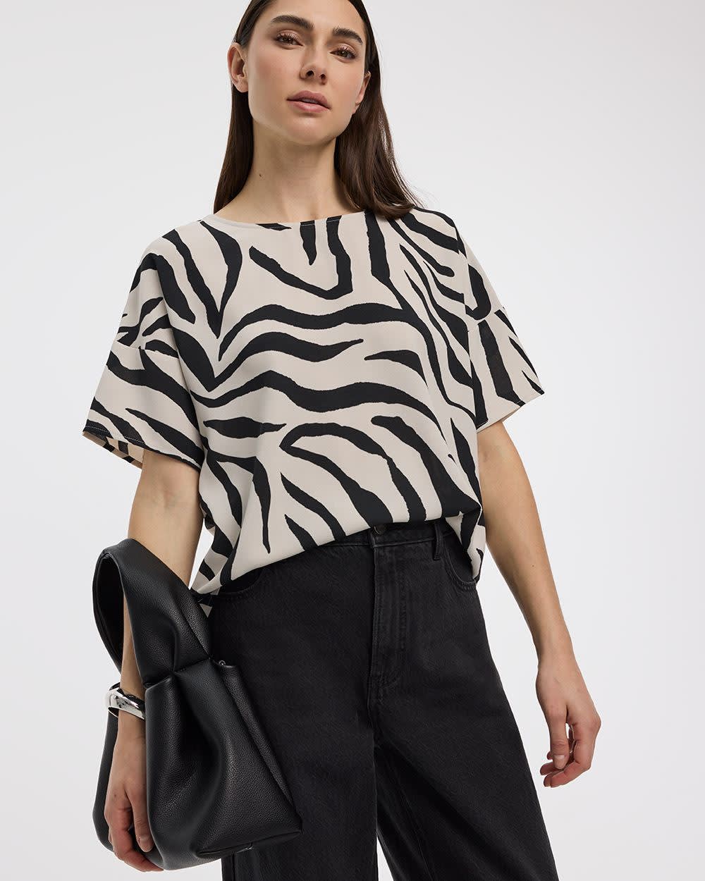 Crew-Neck T-Shirt Blouse