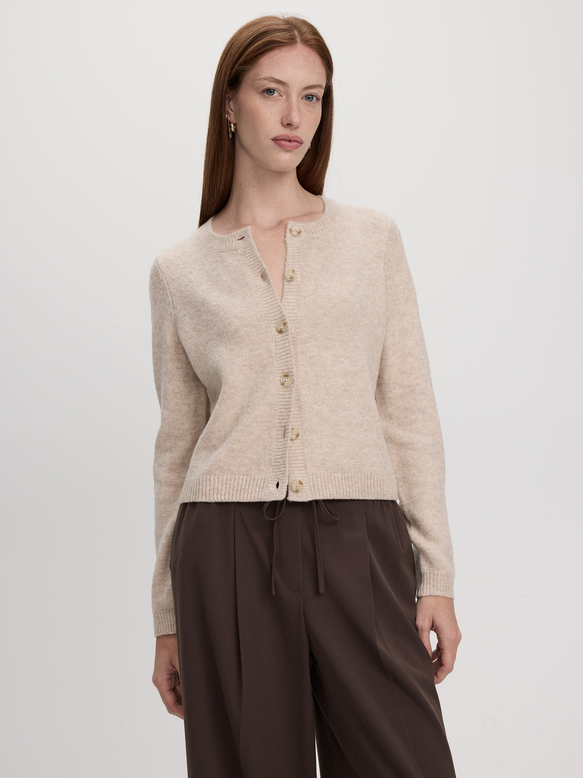 Crew-Neck Cardigan