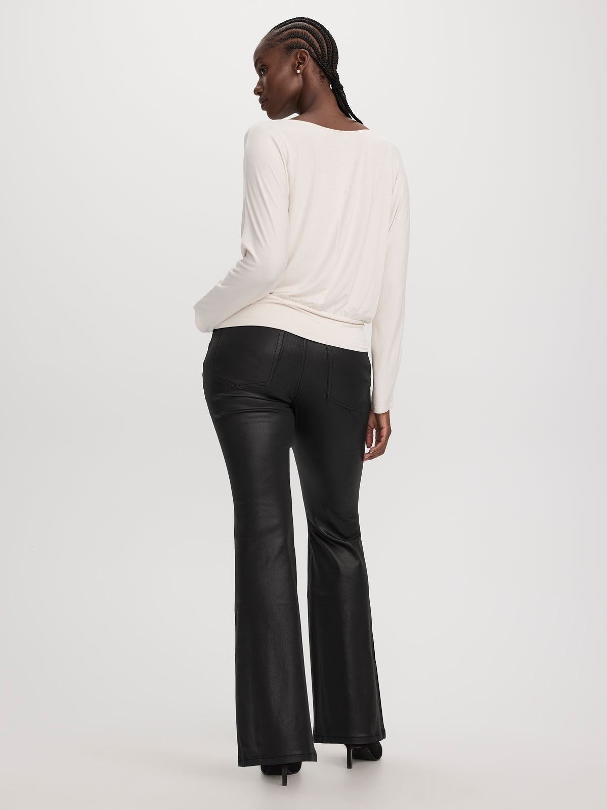 Long-Sleeve Boat-Neck Top
