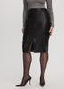 Faux Leather Pencil Midi Skirt