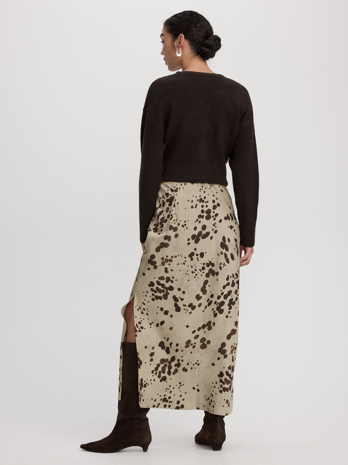 Maxi Column Satin Skirt