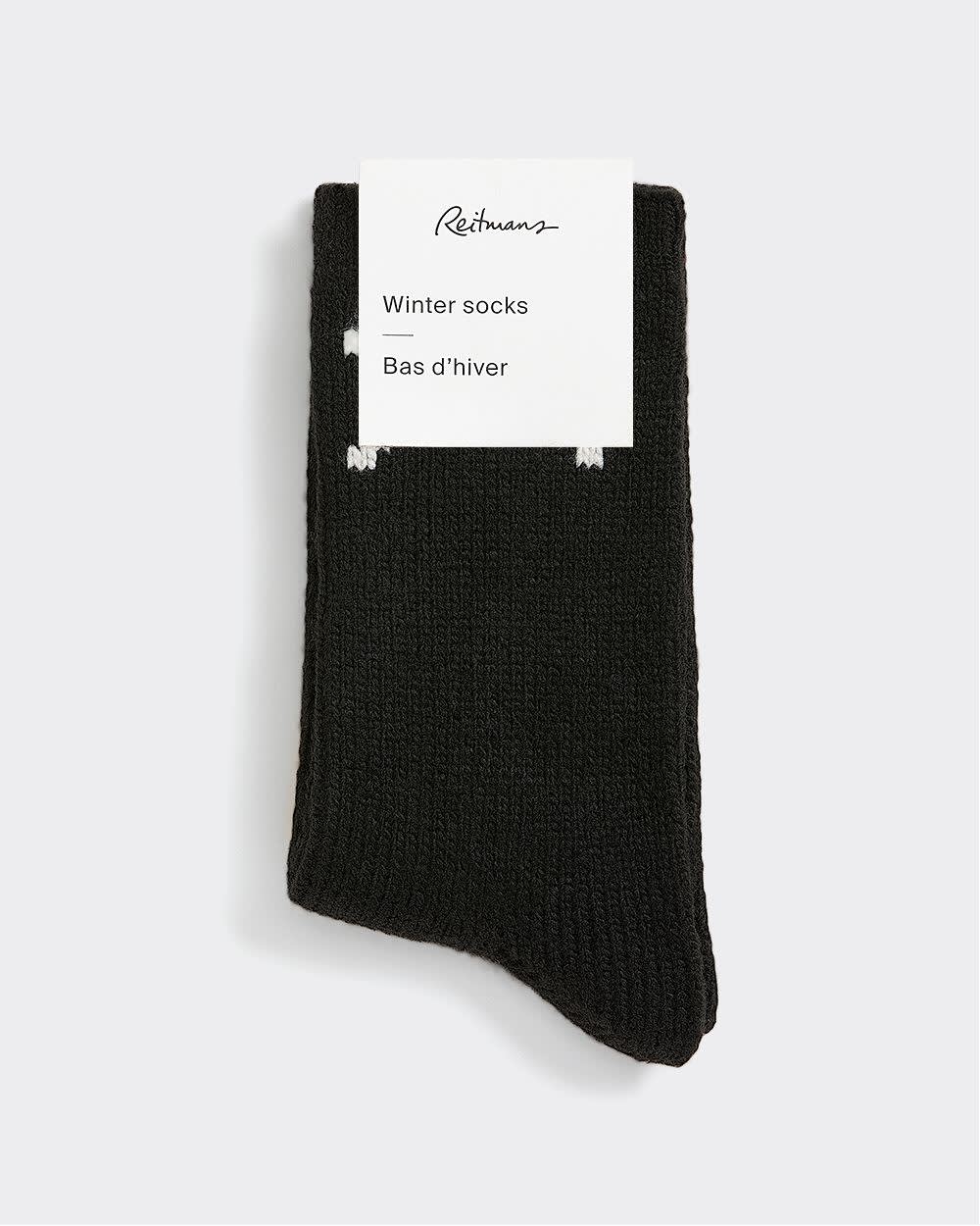Winter Socks with Bow at Hem