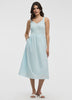 Sleeveless Midi Dress with Smocked Top