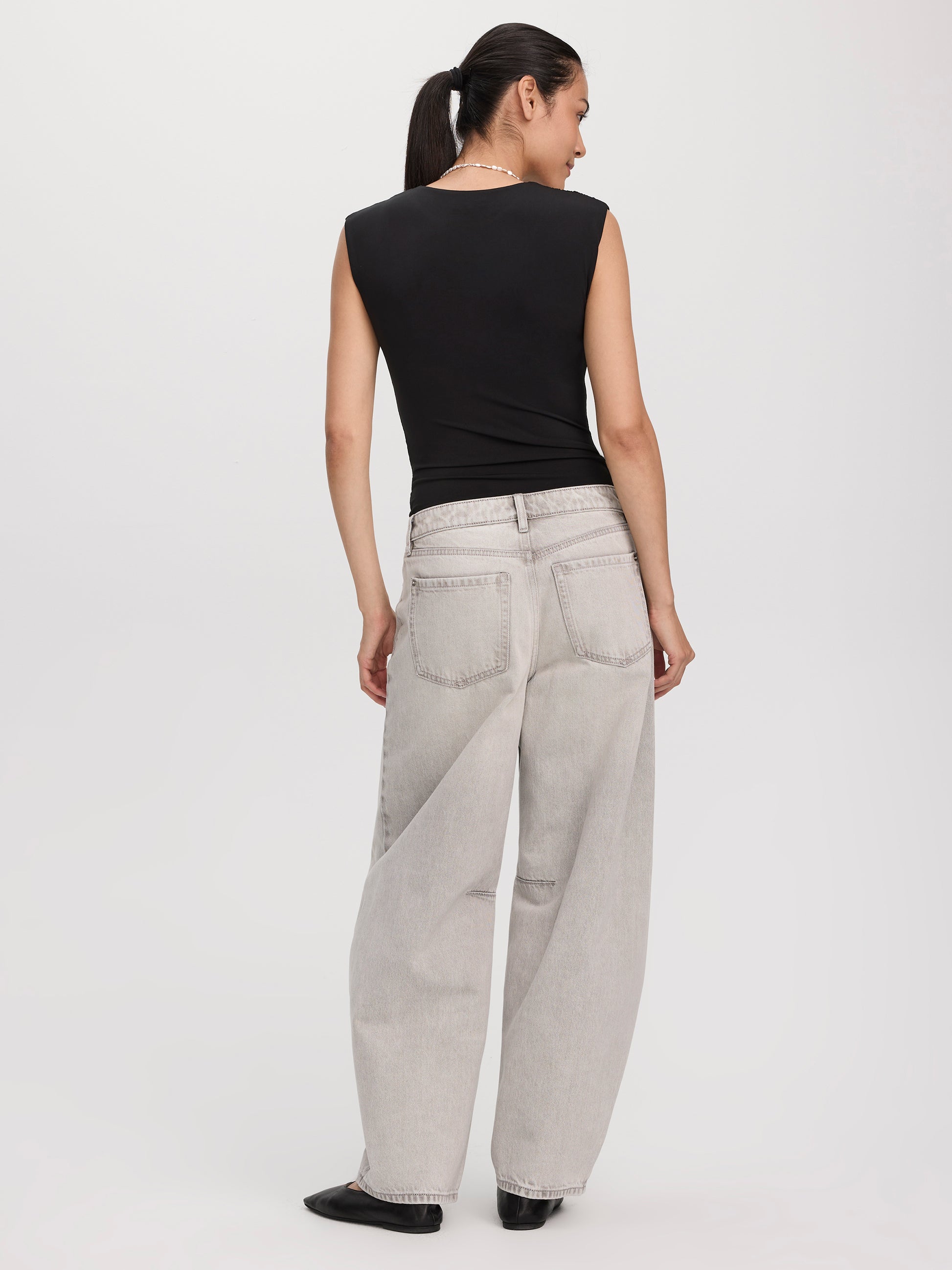 Sleeveless Crew-Neck Bodysuit