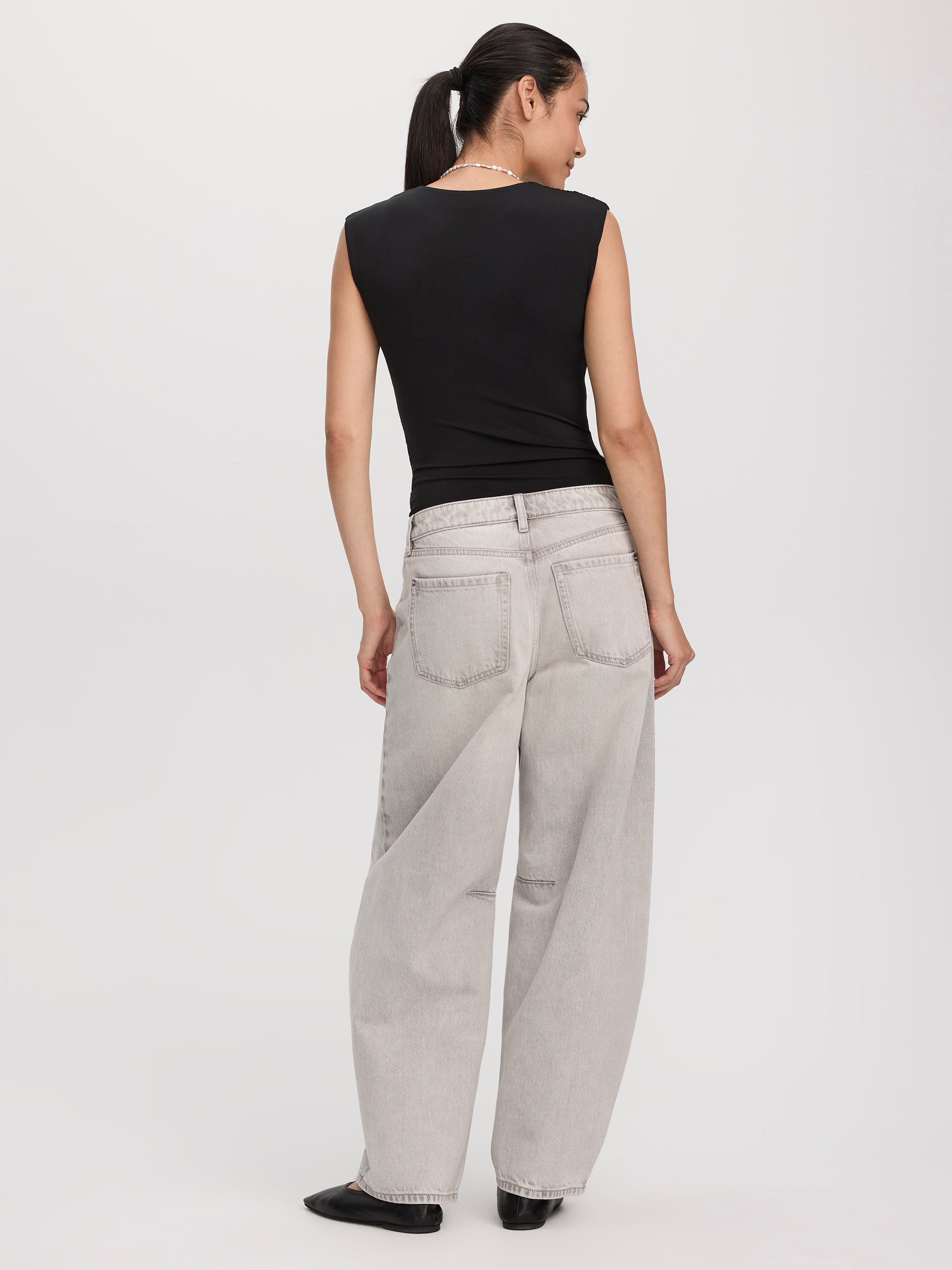 Sleeveless Crew-Neck Bodysuit