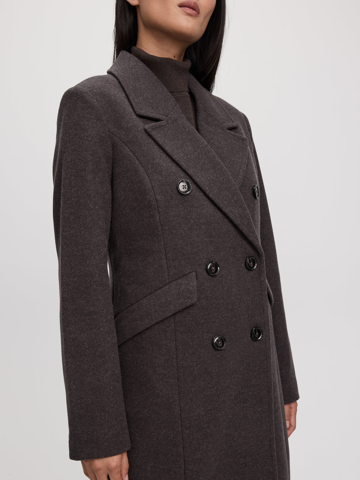 Wool-Blend Long Jacket