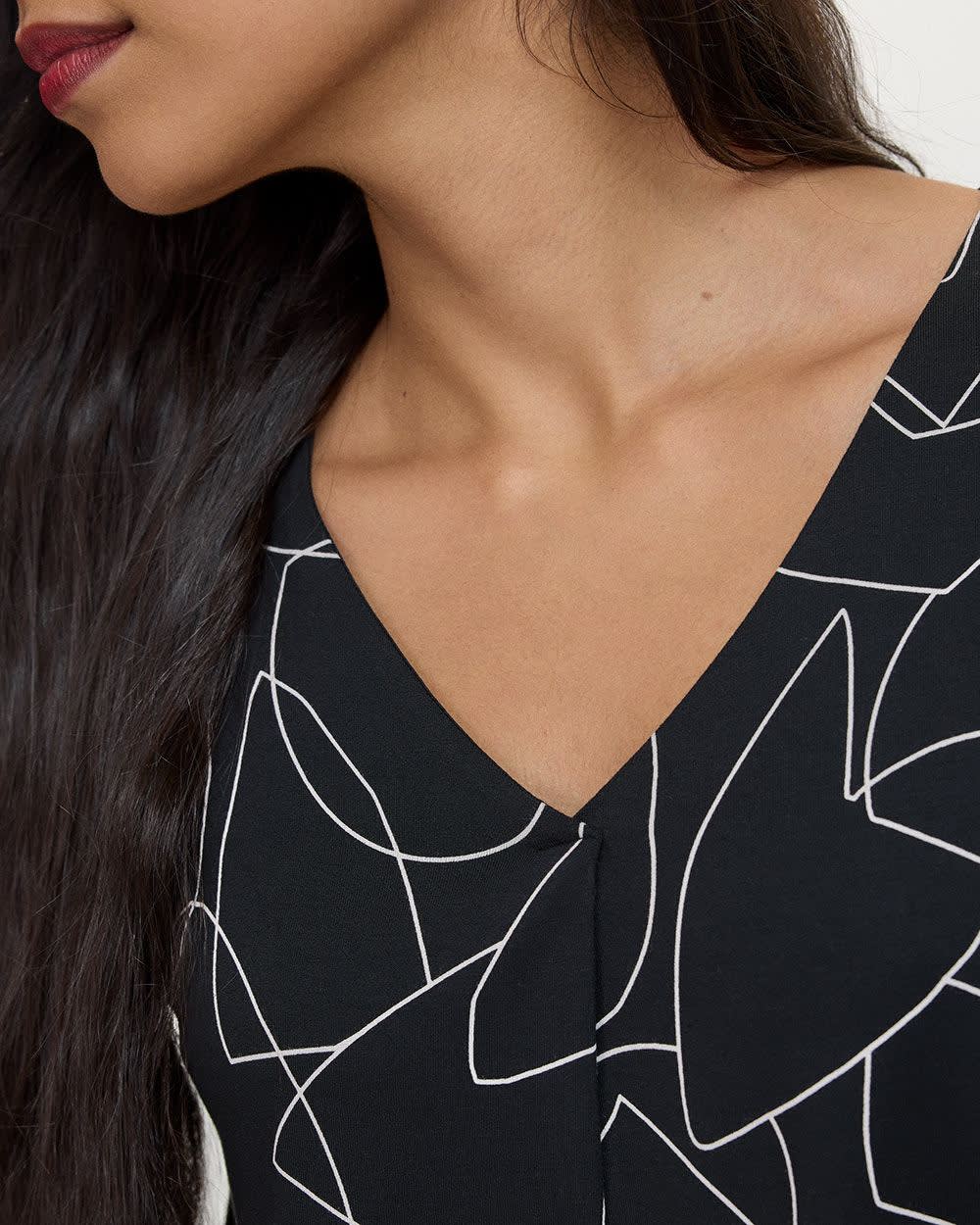 Tunique à manches très courtes et col V