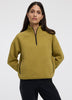 Long-Sleeve Half-Zip Mock-Neck Pullover - Hyba