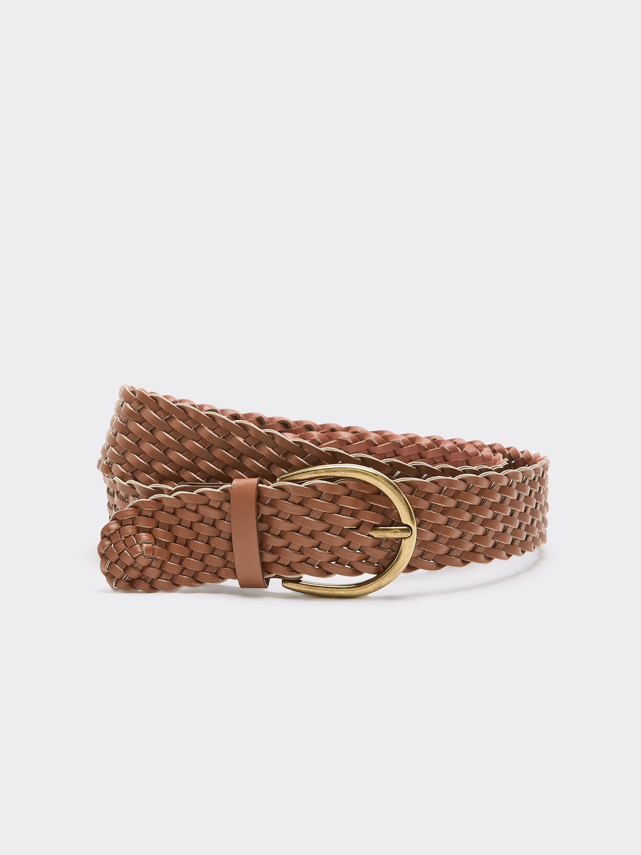 Braided Faux Leather Belt