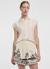 Extended-Sleeve Buttoned-Down Blouse