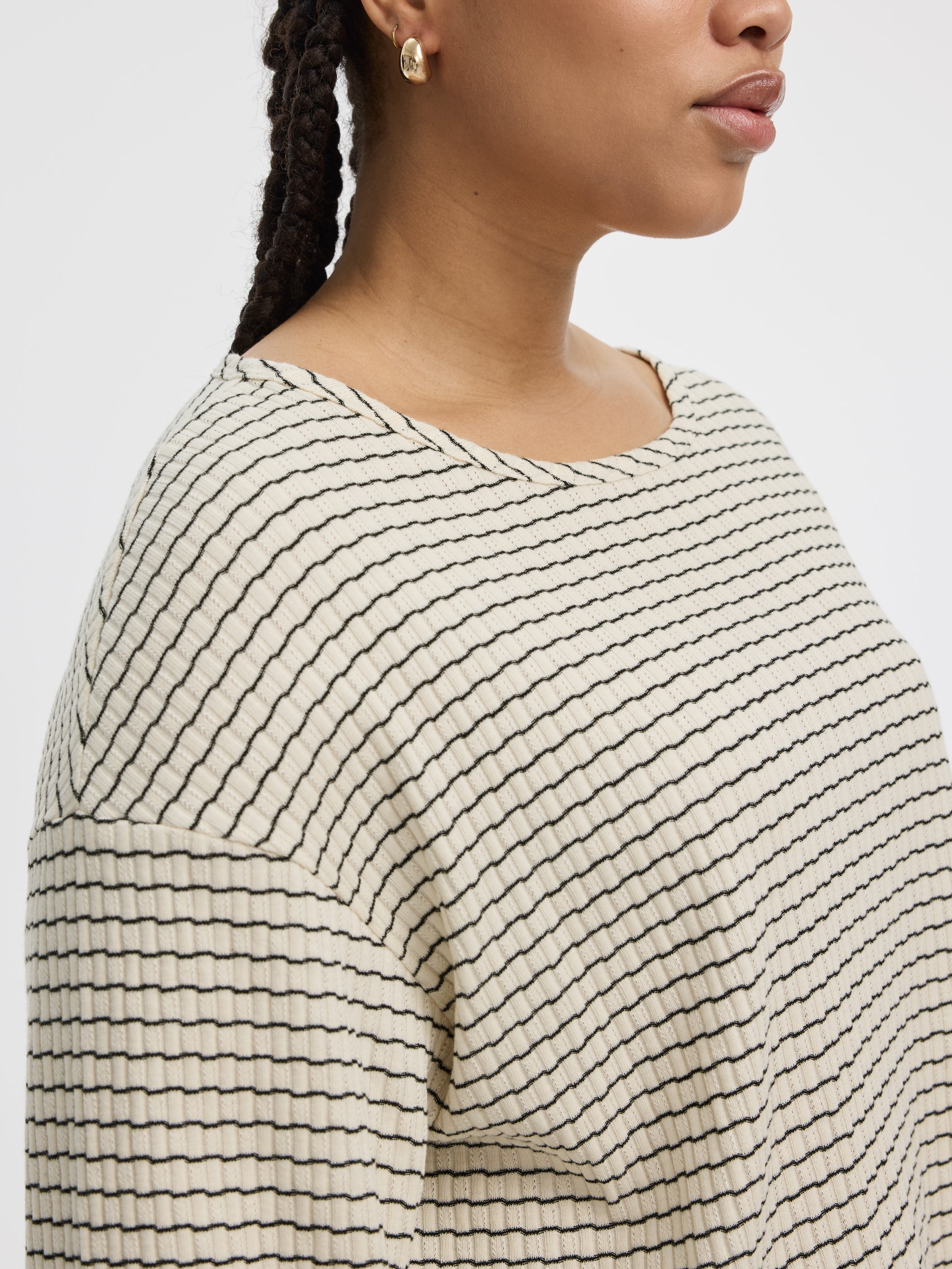 トップス draw drawers / Dots Boat Neck Long Tee Women's Striped Long-Sleeve Boat-Neck Tee – Soft & Cozy | Reitmans