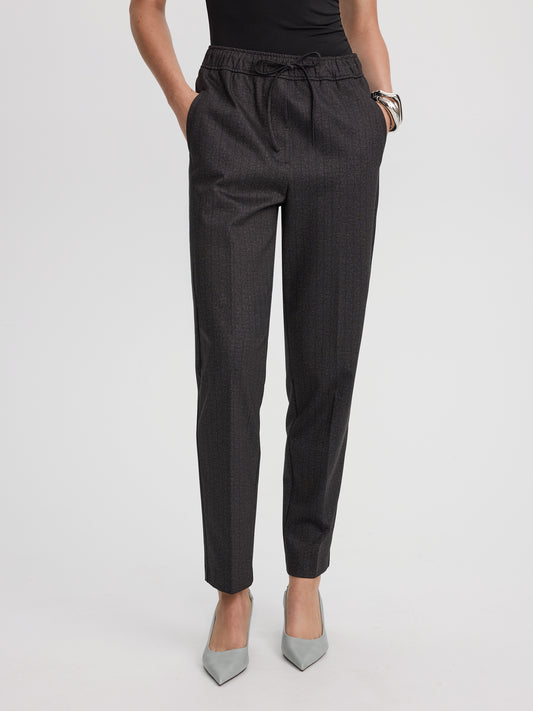 Barrel-Leg High-Rise Pinstripe Pants - The Modern Stretch (R)
