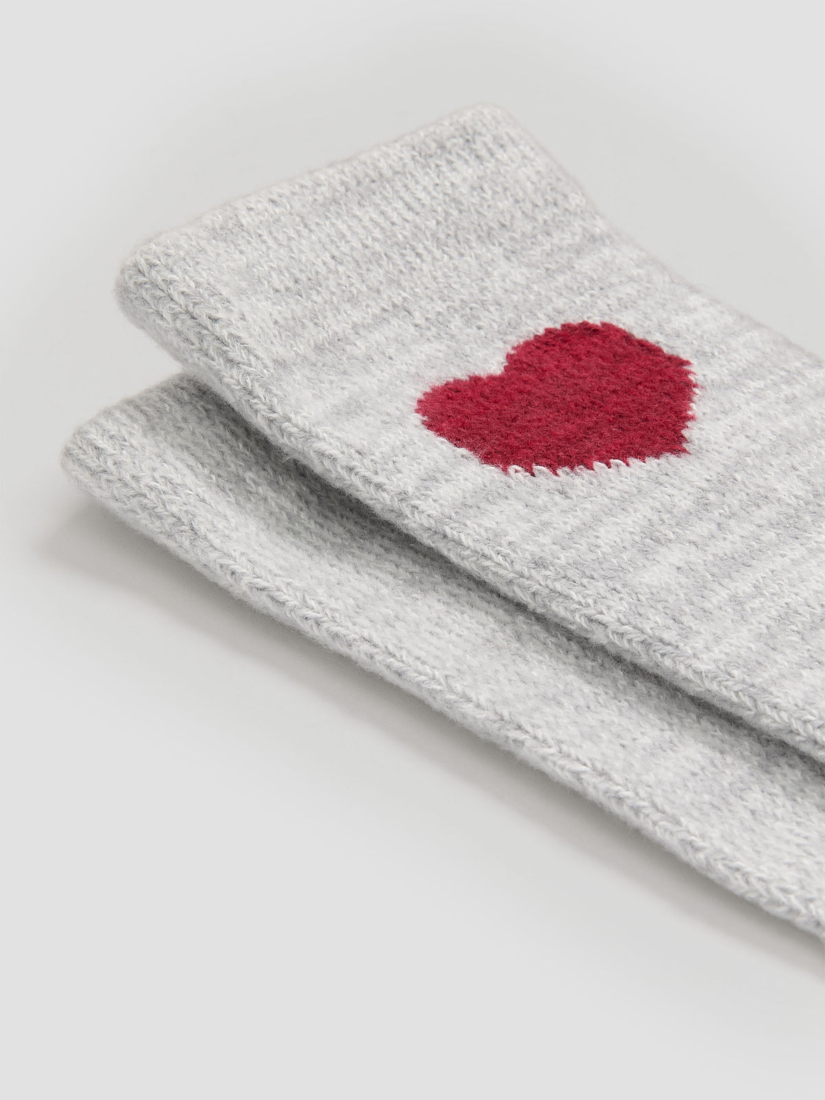 Crew Socks with Heart at Hem