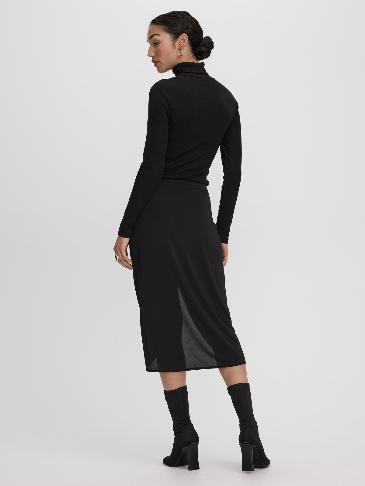 Draped Midi Skirt